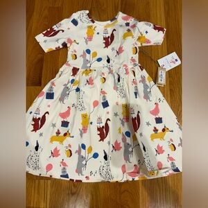 Girls Pink Chicken organic Steph dress birthday buddies - NEW- 5Y